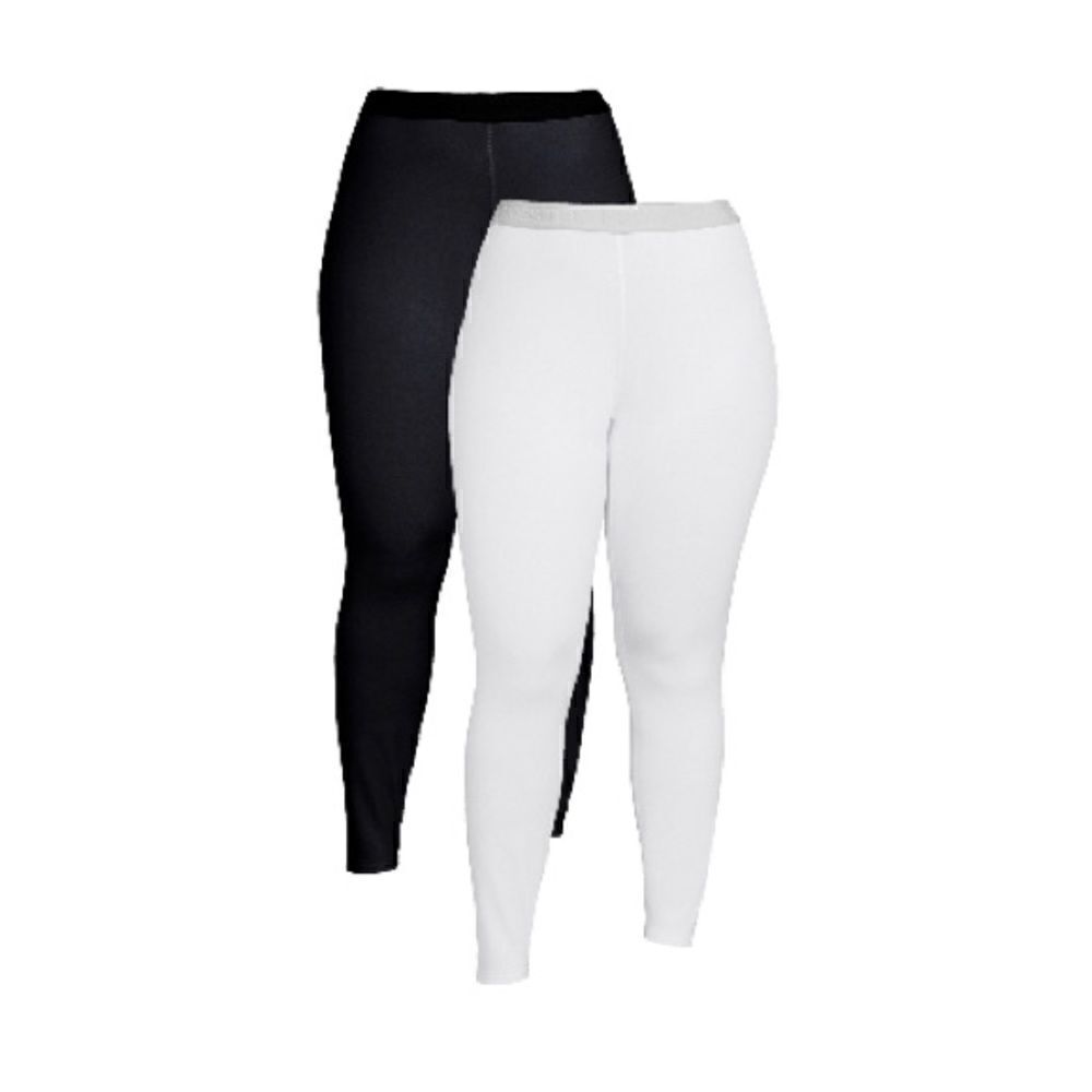 Women’s Plus Swiss Tech Base Layer Long Bottoms Pants Thermals 2-Pack Size 3X